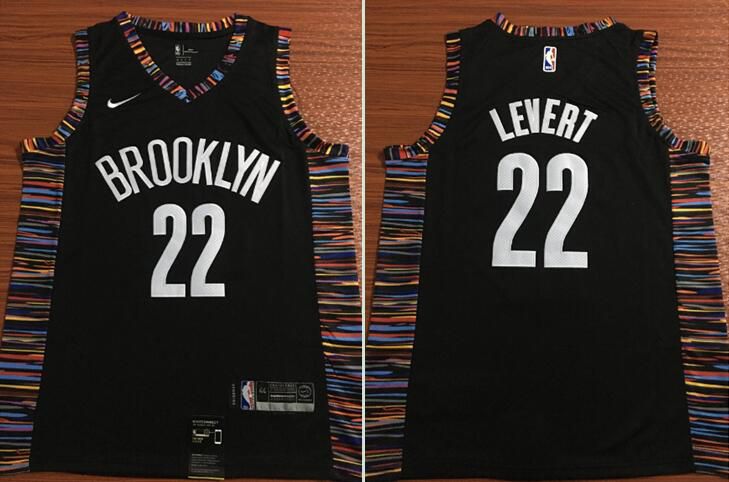 Men Brooklyn Nets #22 Levert Black Nike Game NBA Jerseys